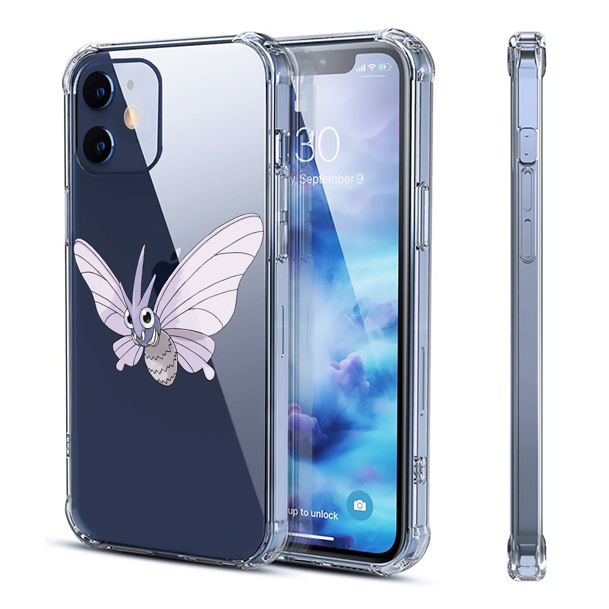 （画像用） ポケットモンスター Pokémon 【iPhone 12シリーズ対応】透明スマホケース（クリアソフトケース）